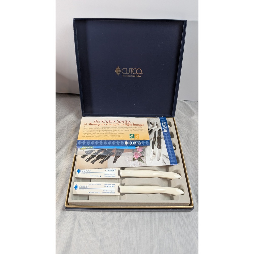 Cutco Table Knife Set 1759 KB 6pc Serrated Pearl White 6pc Set - New - Picture 4 of 12